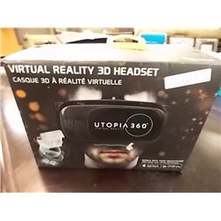 UTOPIA 360 VIRTUAL REALITY 3D HEADSET - FOR SMART PHONE