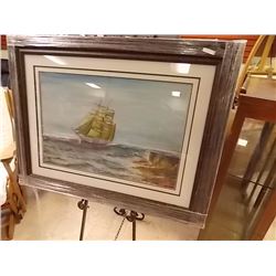 FRAMED PICTURE - TALL SHIP