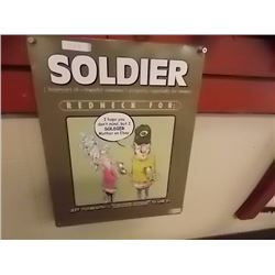 MEMORABILIA - METAL SIGN - SOLDIER RED NECK