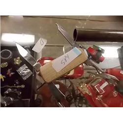NEW MULTI KNIFE WOOD HANDLE