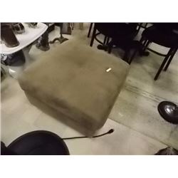 BROWN MICROFIBRE OTTOMAN
