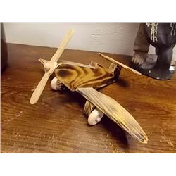 HAND CRAFTED WOOD AIRPLANE