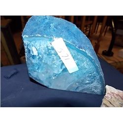 LARGE AGATE - APPROX. 5" X 4" - BLUE BRAZILIAN CRYSTAL
