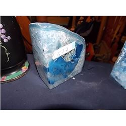 LARGE AGATE - APPROX. 5" X 4" - BLUE BRAZILIAN CRYSTAL