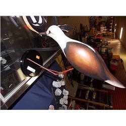 LIMITED EDITION  HAND PAINTED & CARVED BIRDS FEATHERS - BLACK WING SPLIT