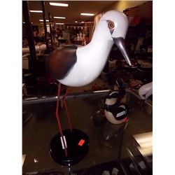 LIMITED EDITION  HAND PAINTED & CARVED BIRDS FEATHERS - BLACK WING SPLIT