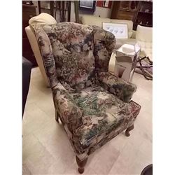 UPHOLSTERED WING BACK CHAIR