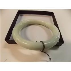 BRACELET - GENUINE JADE CARVED BANGLE BRACELET - 11MM THICK