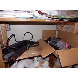 SHELF LOT - CORDS, POWER BARS & MORE