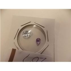 GEMSTONES - 2 TTL - AMETHYST & WHITE TOPAZ