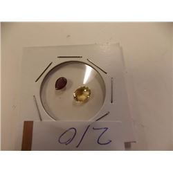 GEMSTONES - 2 TTL - GARNET & CITRINE