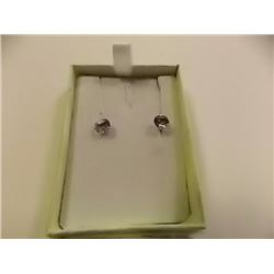 EARRINGS- 1.4CT AMETHYST IN 14K GOLD SETTING - INCLUDES CERTIFICATE $350