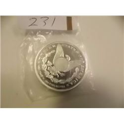 ART ROUND - 1OZ .999 SILVER - MORGAN HEAD - MINTED BY SUNSHINE MINTING - DECODER BACK