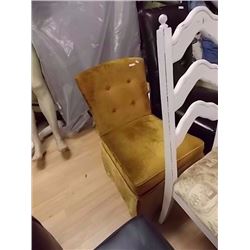 UPHOLSTERED BED SIDE CHAIR - GOLD