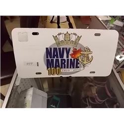 NAVY MARINE NOVILTY LICENSE PLATE