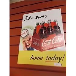 MEMORABILIA - METAL SIGN - COCA COLA