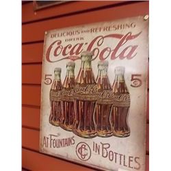 MEMORABILIA - METAL SIGN - COCA COLA