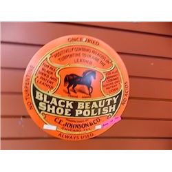 MEMORABILIA - METAL SIGN - BLACK BEAUTY SHOE POLISH
