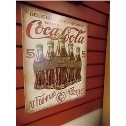 MEMORABILIA - METAL SIGN - COCA COLA