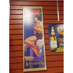 MEMORABILIA SIGN - COCA-COLA PRINT ON BOARD - 1997