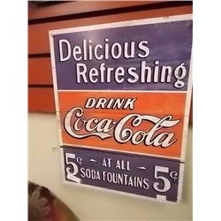 MEMORABILIA - METAL SIGN - COCA-COLA