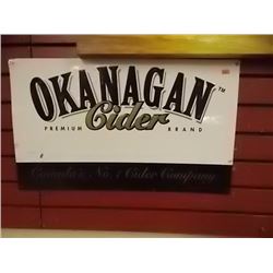 BREWERS COLLECTIBLE SIGN - METAL - OKANAGAN CIDER METAL