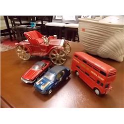 COLLECTOR CARS - INCLUDES MUSICAL AND DOUBLE DECKE BUS AND MORE = 5 TTL
