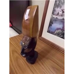 HAND CRAFTED WOOD CARVED BUST