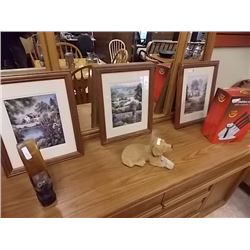 FRAMED PICTURES - 3 TTL - LANDSCAPES