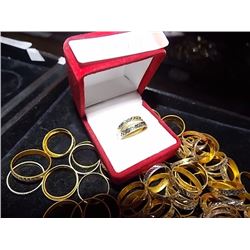 FASHION BAND RINGS - 1 PACKAGE PER LOT - ~100 PER PACK