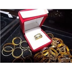 FASHION BAND RINGS - 1 PACKAGE PER LOT - ~100 PER PACK