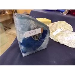 LARGE AGATE - APPROX. 5" X 4" - BLUE BRAZILIAN CRYSTAL