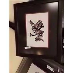 FRAMED RICHARD SHORTY PRINT - SIGNED - HUMMING BIRD