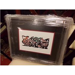 FRAMED RCHARD SHORTY PRINT - CROW FROG WOLF BEAR