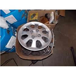 BOX OF HUB CAPS