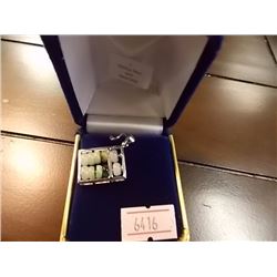 PENDANT - MULTIGEMSTONE IN STERLING SILVER ABACUS DESIGNED SETTING - RETAIL ESTIMATE $150