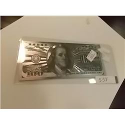 GOLD FOIL AMERICAN $100 BILL - 24K GOLD - not legal tendar