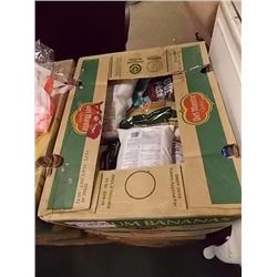 BANANA BOX OF ASSORTED FOOD ITEMS
