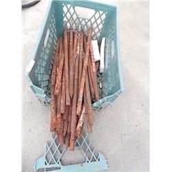 CRATE OF STEEL RODS
