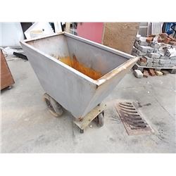 ALUMINUM BIN ON WHEELS