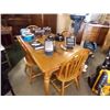 Image 1 : SOLID WOOD TABLE WITH 4 CHAIRS