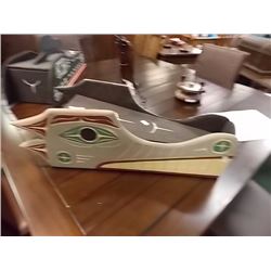 HAND CRAFTED FIRST NATIONS WOOD CARVING - BY LAURENCE ANDREW  - WOLF