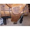 Image 2 : WESTERN SADDLE - HAND TOOLED - LIKE NEW