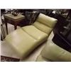 Image 1 : LEATHER CHAISE LOUNGE - CREAM COLOR