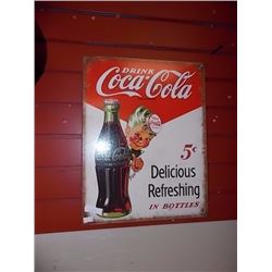 MEMORABILIA - METAL SIGN - COCA-COLA