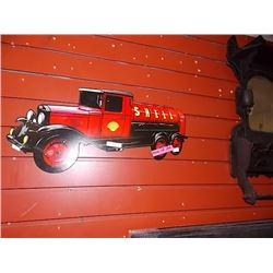 AUTOMOBILIA MEMORABILIA - METAL SIGN - PLASMA CAT SHELL TRUCK