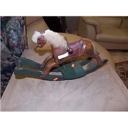 SMALL WOOD ROCKING HORSE - MADE IN SPAIN