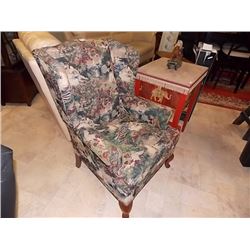UPHOLSTERED WING BACK CHAIR
