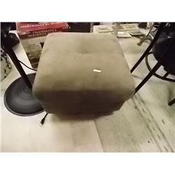 BROWN MICROFIBRE OTTOMAN