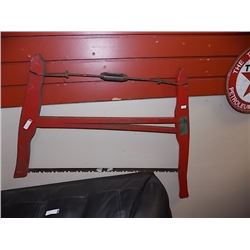 VINTAGE WOOD FRAMED SAW - "HAPPY MEDIUM"
